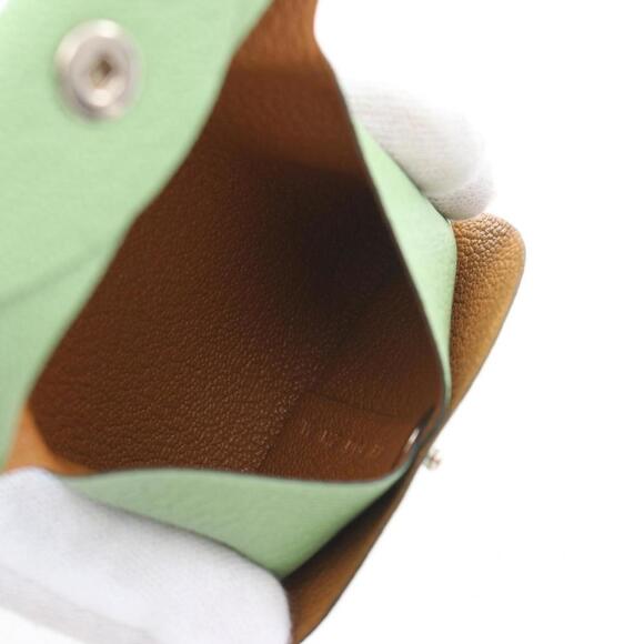 HERMES Green Leather Wallet - Picture 4 of 6